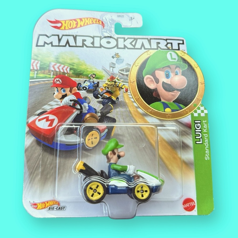 Hot Wheels Mario Kart Luigi in package- Never been opened